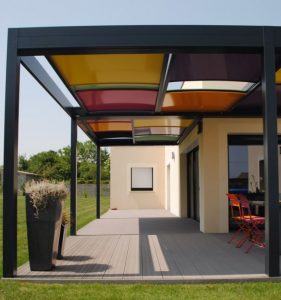 Terrasoverkapping van het merk Solisystème